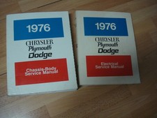 1976 Chrysler Plymouth Dodge Service Manual Set