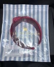 Lele Sadoughi Deep Red Velvet Headband