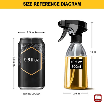 Oil Sprayer for Cooking, 2 Pack Olive Oil Spray Bottle, 10 fl oz Food-Grade P...
