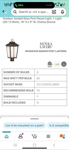 Minka-Lavery 72176189 Irvington Manor Outdoor Wall Light Chelesa Bronze - Picture 3 of 5