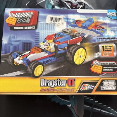 Grafix Block Tech Urban Dragster Pull Back 85 Stück Bausteine 6+ Originalverpackt