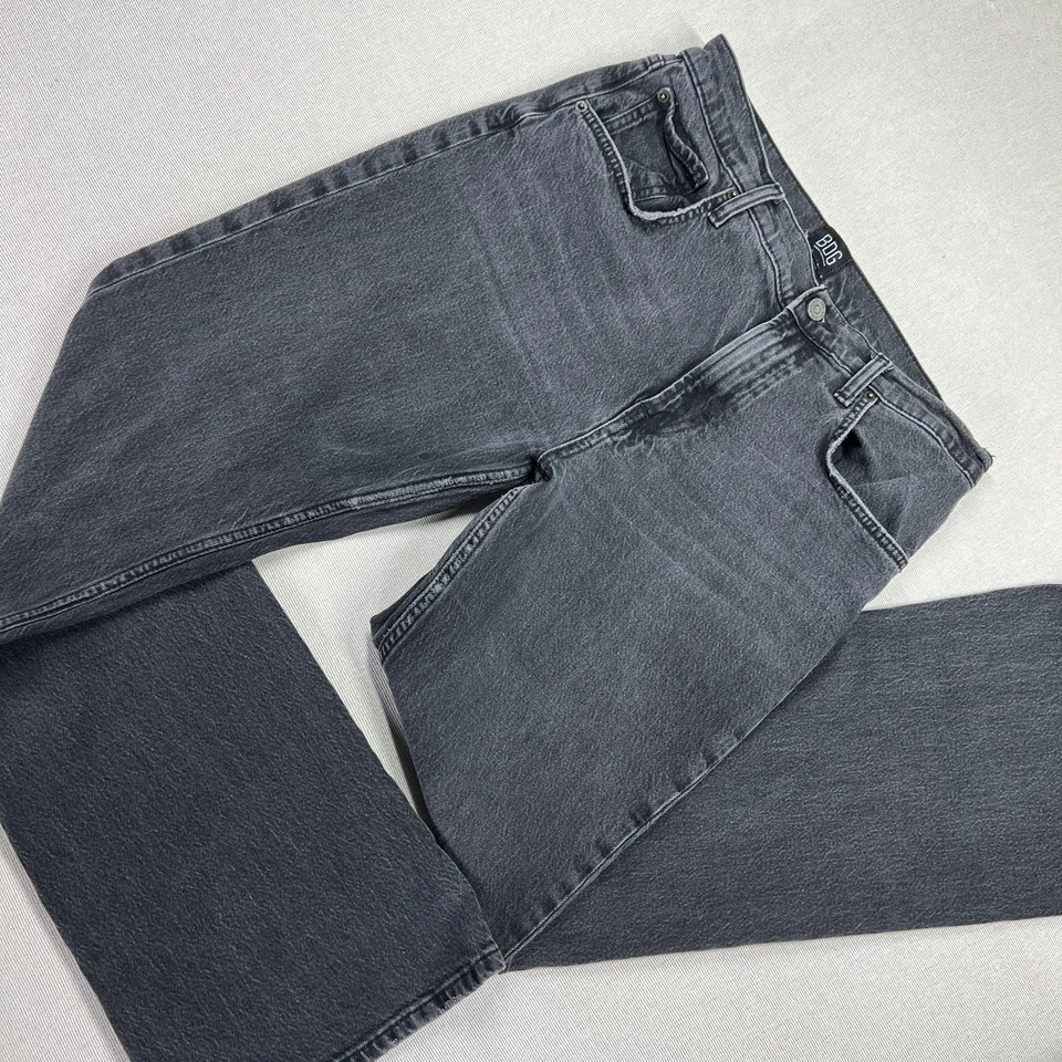 Pantalones de mezclilla elásticos BDG Urban Outfitters para hombre 31 negros lavados años 90 corte botín Foto 3 de 4