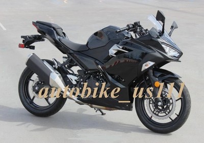 ninja400 2018〜2023　カスタム　フロントカウル 400EX 2018-2023 Kawasaki Ninja 400 ABS Fairing Kit Gloss Black Bodywork