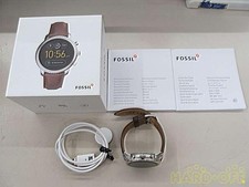 FOSSIL Q FTW4003 Smartwatch Wear OS Stainless Steel Leather Band w/Box