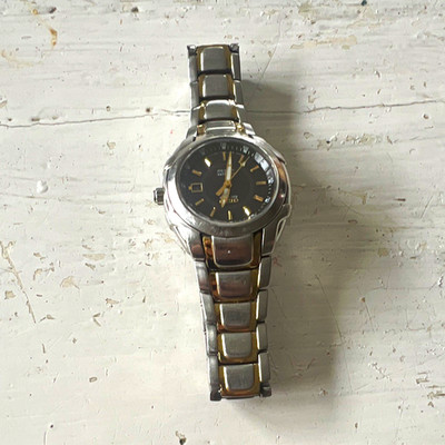 Citizen Eco-Drive Damen Armbanduhr Bicolor Edelstahl schwarz 50 m Akku leer