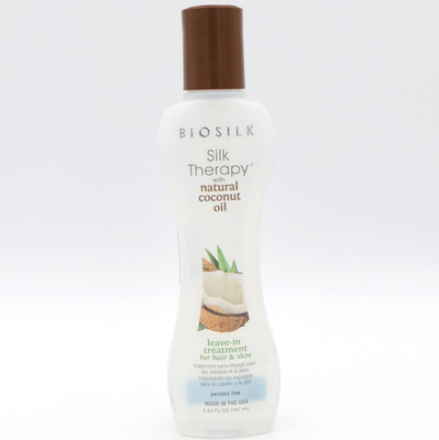 Biosilk Silk Therapy Leave-In Treatment Natural Coconut Oil 5.64 oz Hair & Skin