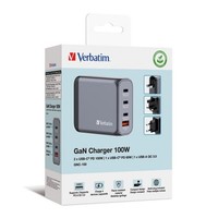 Gan-LadegeräT 100W, 1X USB-A , 3X USB-C (Grau, Pd 3.0, Qc 3.0) 32202 (0023942322