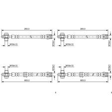 4xBOSCH BREMSSCHLAUCH VORNE+HINTEN passend für AUDI Q3 8U VW TIGUAN 5N 2008-2018