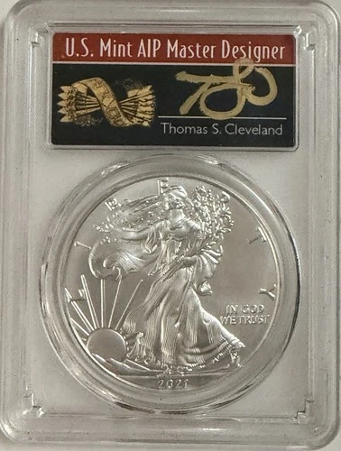 2021-(S) American Silver Eagle T1 Emergency Issue MS70 Thomas Cleveland FS #430