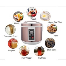 USADO 6L Fermentador de Ajo Negro Multifuncional Salud Fermento Caja Olla Completo Automático