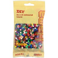 Hama 207-67 BüGelperlen Midi - Vollton Mix 1000 Perlen, 22 Farben, Ab 5 Jahren