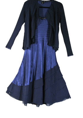 NEW, Koma Rov Maxi Cocktail Dress Navy Size M #MD1388