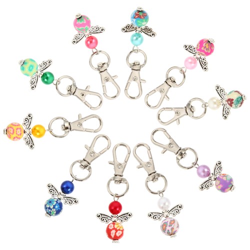 10 Pcs Birthday Gifts Present Set Guardian Angel Keychain Baby Nurse Charm