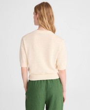 NWT Madewell Textural-Stitch Crewneck Sweater in 100% Cotton