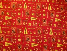 Harry Potter Gryffindor red/yellow multi Cotton Fabric-SOLD BY THE HALF YARD