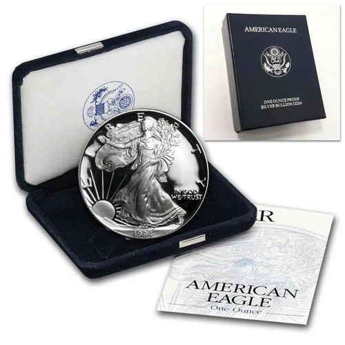 1994-P American Eagle One Ounce Silver Uncirculated Coin w/ Original Box & COA