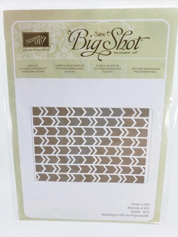 Stampin Up! Big Shot Textured Impressions Lot of 6 NEW Argyle Vine Street Arrows - Image 4 of 4