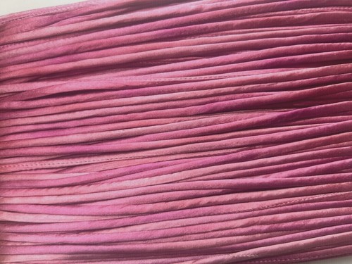 hand dyed silk satin tubing 1/4" piping on the bias 1yd USA victorian rose - Picture 2 of 4
