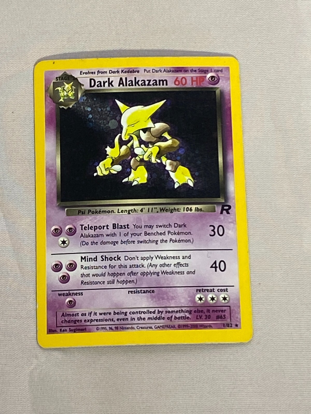 Pokemon Dark Alakazam Team Rocket 1/82