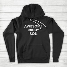 Awesome Like My Son Father's Day Gift Dad Family Funny Matching Hoodie Sweater