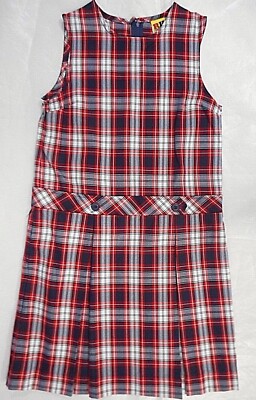Girls R/K Red, White & Blue Plaid Uniform Jumper Dress Sizes 5 - 18 | eBay Girls R/K Red, White & Blue Plaid Uniform Jumper Dress Sizes 5 - 18 | eBay