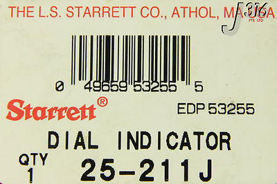 ma様 8278 STARRETT DIAL INDICATOR 25-211J | eBay