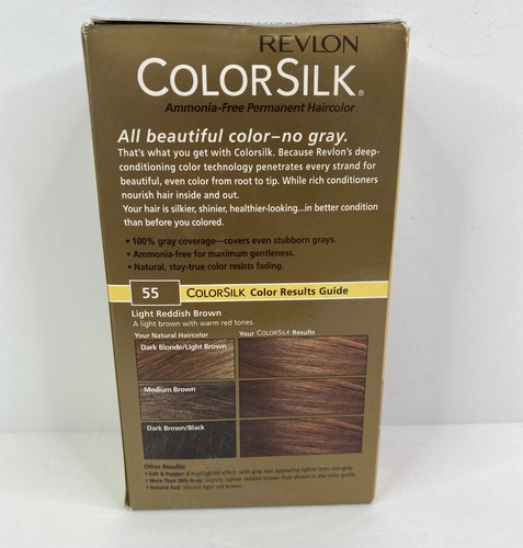 Tinte permanente para el cabello Revlon seda queratina sin amoníaco 55 marrón rojizo claro - Imagen 3 de 5