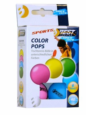Best Sporting Neon Bunte Tischtennisbälle Color Pops Tischtennis Bälle 6 Stück