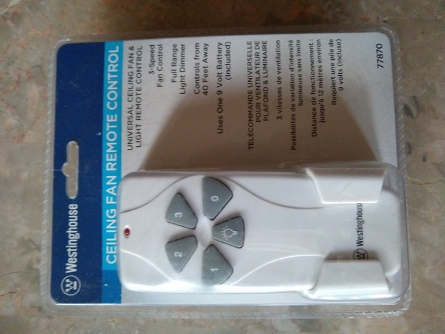 Westinghouse Ceiling Fan Remote Control Brand New And Free Shipping Sealed Pack