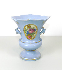 Tebor Crownford China Hand Painted Ceramic Vase - Made in USA