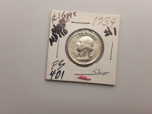 1934 Silver Washington Quarter 25c UNC Gem