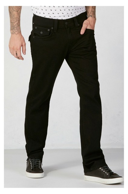 true religion black straight jeans