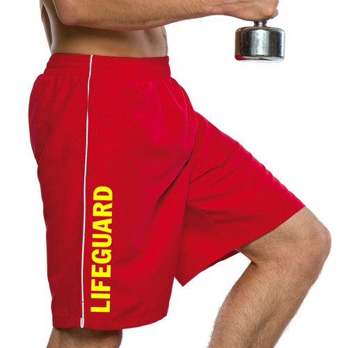 KK980 Red Lifeguard Board / Swim Shorts 