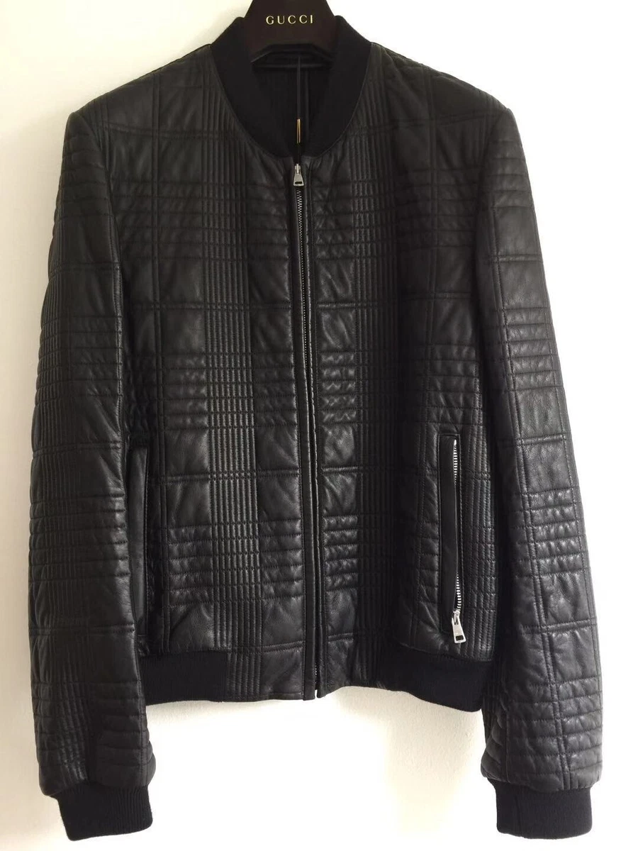 Veste cuir outlet gucci homme
