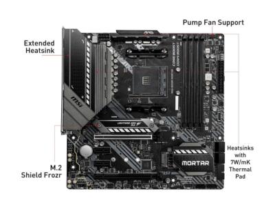MSI MAG B550M Mortar AMD AM4 64GB DDR4 Support M-ATX Compact HDMI Interface