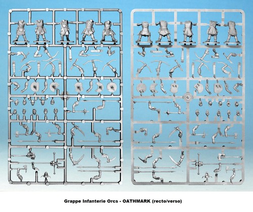 Figurines Oathmark – Infanterie Humaine 28 Mm (30 Guerriers En Plastique) Pour Jeux De Guerre Médiévaux/Fantastiques
