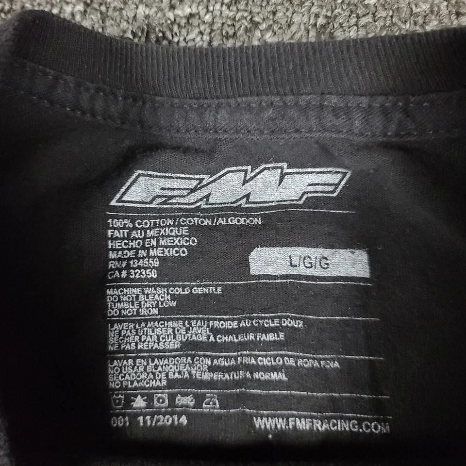 FMF Shirt Mens Large Black USA Flag Kurt Caselli Foundation Off Road Motorcycle - Image 2 of 4