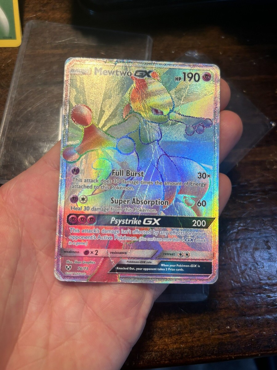 Mewtwo GX (Secret) 76/73 Shining Legends Holo HP DAMAGED CREASES