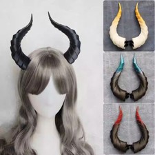 Gradient Devil Horns Cosplay Horns Head Clip Headwear Cosplay Props Accessories