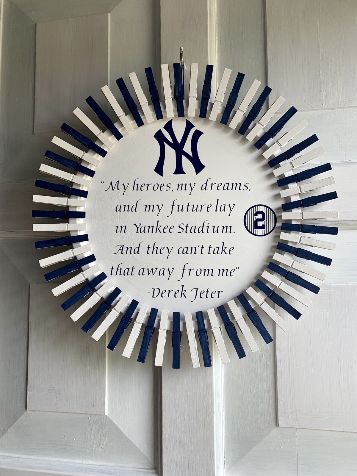 Handmade “New York Yankees” Clothespin Wreath! eBay