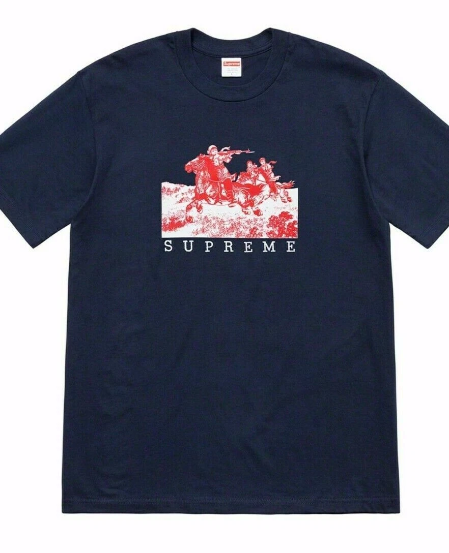 TEE NAVY SUPREME RIDERS   XL (EN MAIN) SS19   Très rare !!!