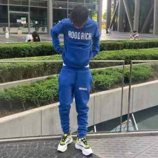 New Men's Hoodie Set 2 PC Sweatshirt SweatPants Hip Hop Streetwear Hoodrich Warm