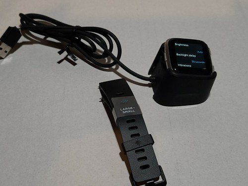 Fitbit Versa Watch Silver/Black Used, Verll, USED some scratches on screen - Picture 2 of 8