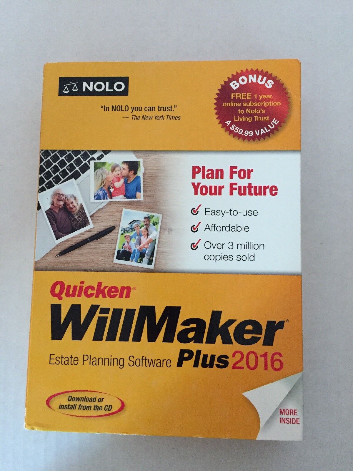 Nolo Quicken WillMaker Plus 2016 Retail Box 093371372494