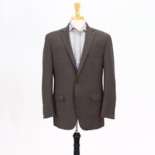 Chaps 42R Brown Sport Coat Blazer Jacket Solid 2B Polyester