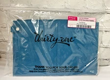 Thirty-One~Via Noon~Teal Affair Pebble~Vintage Wristlet/Clutch~NEW In Package