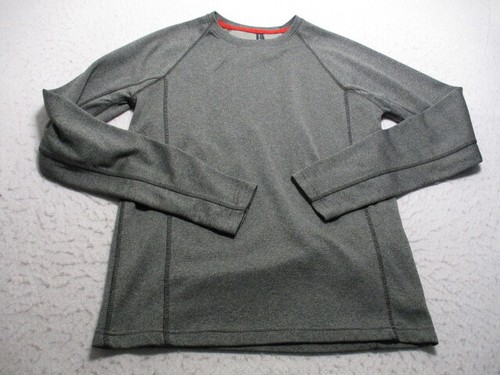 Zakti Activewear Top Mens Small Gray Crew Neck Long Sleeve Pullover Top |  eBay