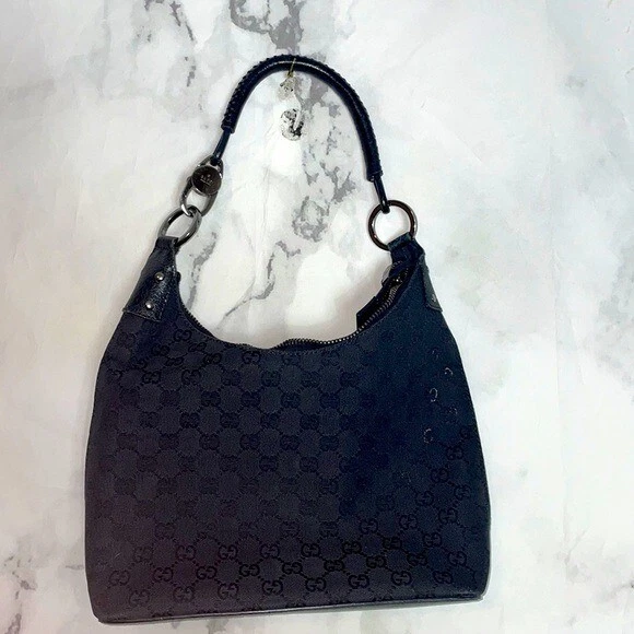 Gucci GG Canvas Hobo - Black Hobos, Handbags - GUC1364468