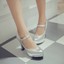 thumbnail 17 - High Heels Ankle Strap Ladies Party Pumps Buckle Glitter Prom Casual Shoes Sizes