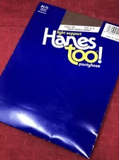 Hanes Too Light Support Pantyhose Sz A-B Barely There Nude VTG NOS NEW